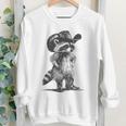 Raccoon Cowboy Meme Sweatshirt - Unisex Crewneck for Youth & Adults