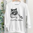 Raccoon Crewneck Sweatshirt for Kids - Moonlit Trash Panda Print
