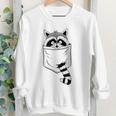 Raccoon 'Trash Panda' Youth Crewneck Sweatshirt | Blue Cartoon Theme