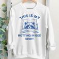 Sarcastic Youth Crewneck Sweatshirt - Raccoon Meme for Relaxation