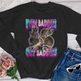 Baddie Raccoon Youth Crewneck Sweatshirt - Fun Meme Style