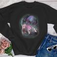 Ferret Moon Howl Youth Crewneck Sweatshirt - Playful Animal Design