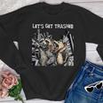 Let's Get Trashed Raccoon And Opossum Drinking Beer Youth Crewneck Sweatshirt