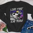 Live Fast Eat Trash Sweatshirt - Raccoon & Opossum Adult Top