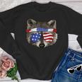 Patriotic Raccoon Youth Crewneck - 4th of July Trash Panda Shirt