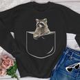 Pocket Raccoon Youth Crewneck Sweatshirt - Cute Animal Graphic Tee