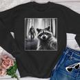 Raccoon & Bigfoot Selfie | Youth Crewneck Sweatshirt | Fun & Unique