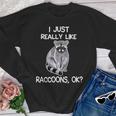 Raccoon Lover Youth Crewneck Sweatshirt – Cute Wildlife Theme