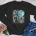 Raccoon Shirt 3 Racoons Howling At Moon Weird Cursed Youth Crewneck Sweatshirt