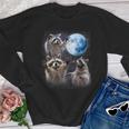 Raccoon Youth Sweatshirt | Whimsical Howling Moon Design