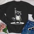 Retro Raccoon Rock Crewneck Sweatshirt - Unisex Vintage Style