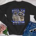 Rizz Autistic Raccoon Meme Youth Crewneck Sweatshirt - Fun Style