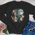 Three Possum Moon 3 Opossum Weird Cursed Meme Youth Crewneck Sweatshirt