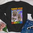 Tummy Ache Survivor Raccoon Youth Sweatshirt - Small Crewneck