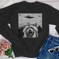 UFO Raccoon Sweatshirt | Alien Design Crewneck for All Ages