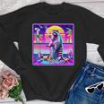 Vaporwave Raccoon Youth Sweatshirt - Retro Synthwave Style