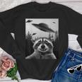 Youth Crewneck Sweatshirt - Raccoon UFO Alien Design for Fun
