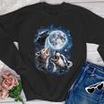 Youth Crewneck Sweatshirt - Three Opossum Raccoon Skunk Howling Meme