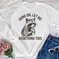 Hang On Let Me Overthink This Raccoon Sarcastic Youth Crewneck Sweatshirt