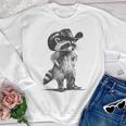 Raccoon Cowboy Meme Sweatshirt - Unisex Crewneck for Youth & Adults