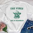 Sarcastic Raccoon Cowboy Youth Crewneck Sweatshirt | Fun Vibes