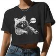 Bruh Raccoon Trash Panda Crop Top - Fun Slang for Teens & Women