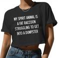 Funny Raccoon Spirit Animal Sarcastic Women's Crop Top