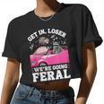 Get In Loser Feral Raccoon Meme Women’s Crop Top | Humorous Outfit