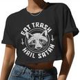 Gothic Raccoon Women Crop Top - Edgy Style - Alternative Fashion