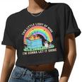 Groovy Raccoon Women’s Crop Top - Dumpster Fire Theme