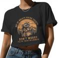 Out of Breath Hiking Society Raccoon Women's Vintage Crop Top