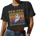 Pew Pew Madafakas Raccoon Crop Top - Vintage Women’s Escape