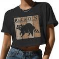 Raccoon Chemistry Crop Top - Fun Elements Design for Women