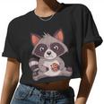 Raccoon Crop Top for Women - Fun Animal Design | Small Size