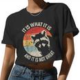 Raccoon Crop Top - Vintage Style Women's Statement Tee