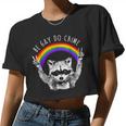 Raccoon LGBTQ Pride Crop Top - Be Gay Do Crime Rainbow Print