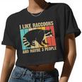 Raccoon Lover Unisex Crop Top - Cozy Style for Introverts