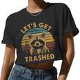 Raccoon Lovers Let's Get Trashed Women's Crop Top | Fun Animal Tee