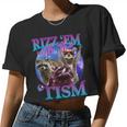 Raccoon Meme Crop Top - Retro Tism Style for Women