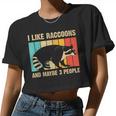 Raccoon For Men Women Raccoon Lover Introvert Women Crop Top