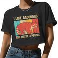 Raccoon For Men Women Raccoon Lover Introvert Women Crop Top