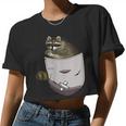 Raccoon Pocket Print Women Crop Top | Animal Lover Gift