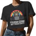 Raccoon Trash Can Not Cant Street Cat Men Women Kids Women Crop Top