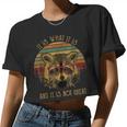 Raccoon Trash Panda Kids Cartoon Women's Crop Top
