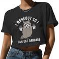 Raccoon Trash Panda Workout Crop Top for Women | Fun Gym Wear