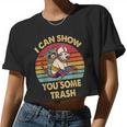 Raccoon Vintage Crop Top - Women's Retro Design for Animal Lovers