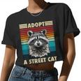 Raccoon Vintage Retro Racoon For Women Men Kid Women Crop Top