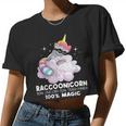 Raccoonicorn Crop Top for Women - Unicorn Raccoon Lover Theme