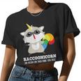 Racoonicorn Crop Top - Fun & Whimsical Raccoon Unicorn Tee for Women