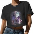 Rats Howling at the Moon Crop Top - Women's Lunar Night Tee